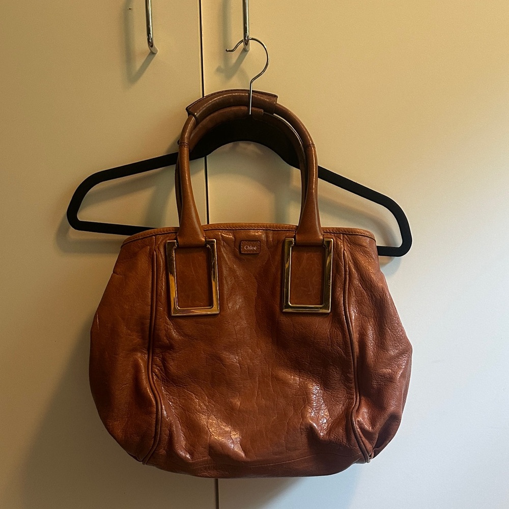 Chloe Leather Tote Bag